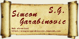 Simeon Garabinović vizit kartica